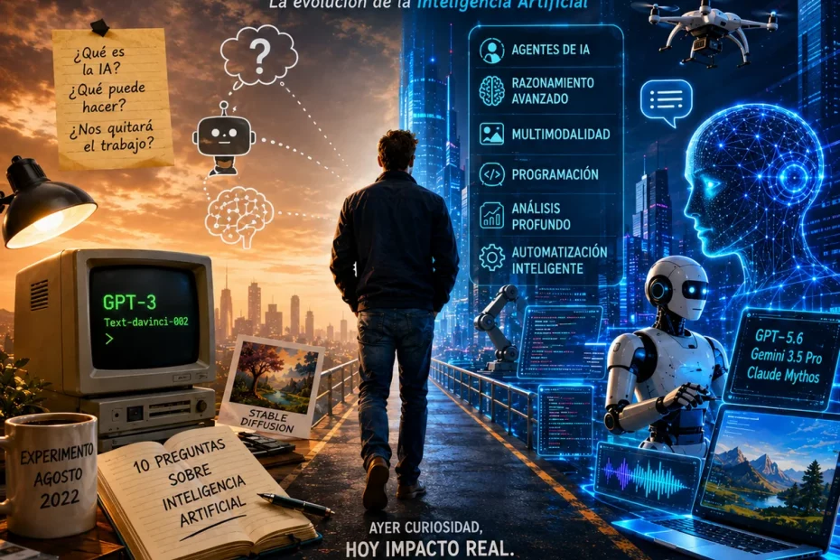 Evolución de la inteligencia artificial de 2022 a 2026, de la curiosidad a la transformación