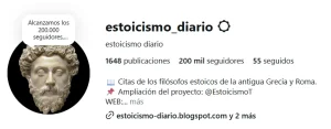 Estoicismo diario en Instagram
